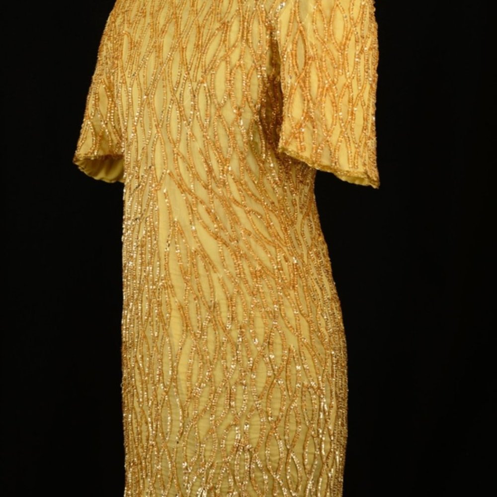 Gold Beaded & Sequined Mark & John Wiggle Dress